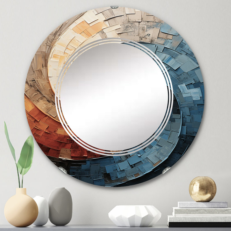 Havity - Miroir mural moderne rond, 24 po x 24 po
