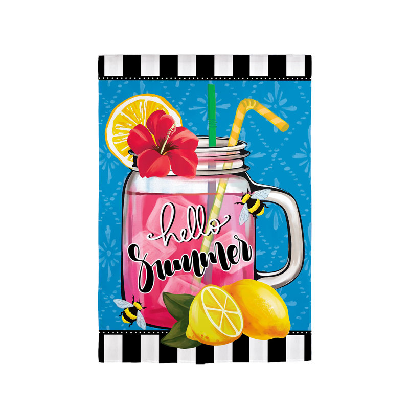 Drapeau de maison rose limonade