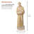 45"H Old World St. Francis Statue with Bird Feeder and Mossy Finish for Garden & Lawn