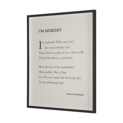 «I'm None By Studio A», reproduction d'art encadrée à la main avec passe-partout