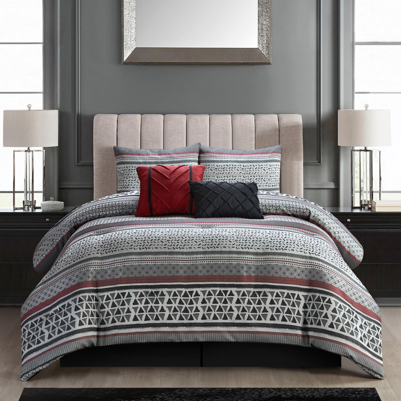 Ensemble d'édredon en microfibre 6 pièces Hamilton, Édredon de très grande taille et 5 pièces suppl