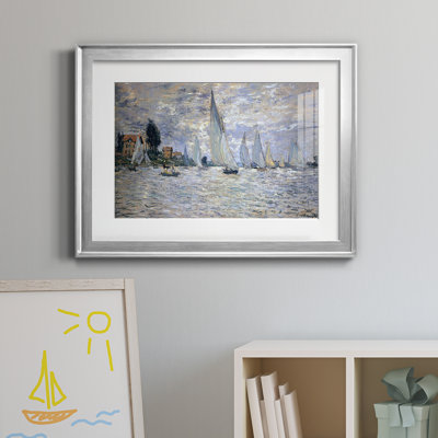 " The Boats Regatta At Argenteuil " Painting Print