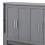 Grand lit escamotable avec tablettes, tiroirs et ports USB-452278476
