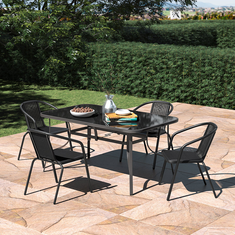 Shenzhen 4 Seater Dining Set, 72cm H x 150cm L x 90cm W