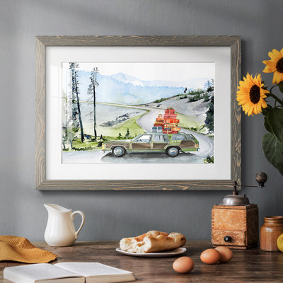 Holiday Holiday II - Reproduction encadrée rustique avec tableau mat