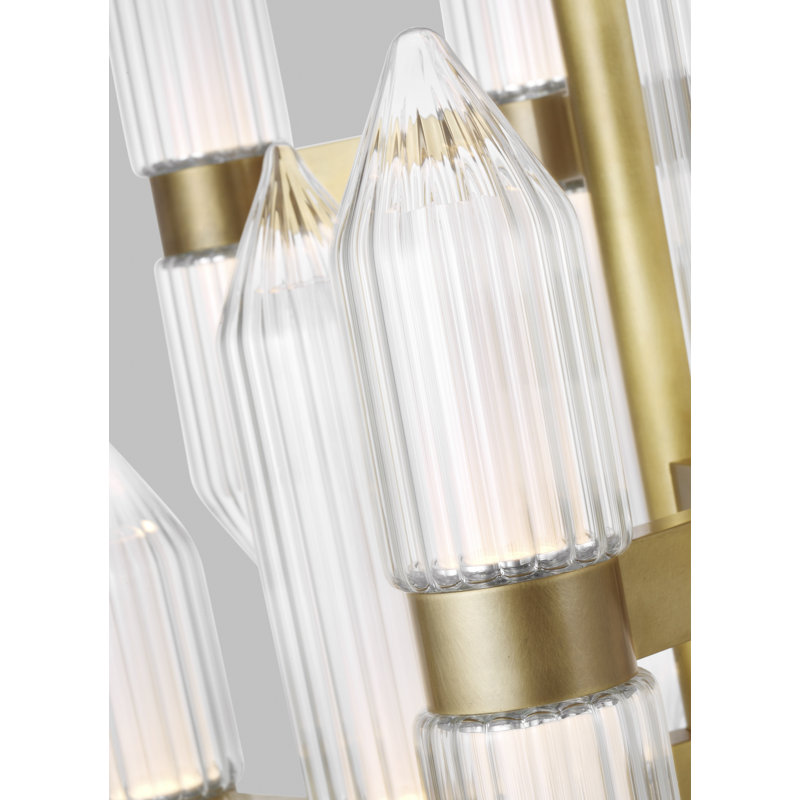 Langston 12 - Light LED Chandelier, Plated Brass