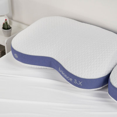 Oreiller performant Bedgear Balance Cuddle Curve pour dormeurs latéraux - fermeté moyenne et évacuation de l'humidité