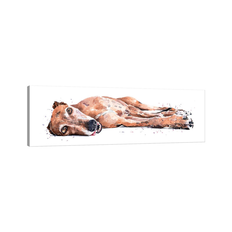 Greyhound - Wrapped Canvas Panoramic Painting