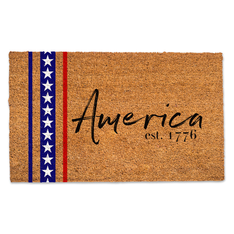Foteini Non-Slip Independence Day Outdoor Doormat