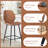 Upholstered Counter Stool With Metal Frame-855703123-856269034
