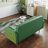 Loveseat Sofa With Tulip Pattern, Modern Upholstered Two Seater Sofa With 2 Dumpling-Shaped Throw Pillows, Comfy Couch