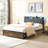 Full Bed Frame With Remote - Controlled Led Lights, Storage Headboard, Charging Station, Ample Storage, Quiet And Stable Modern Bedroom-720395512