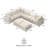 Kessi 8-Piece Upholstered Modern Chenille Fabric Modular Sectional Sofa With Ottoman-567950431