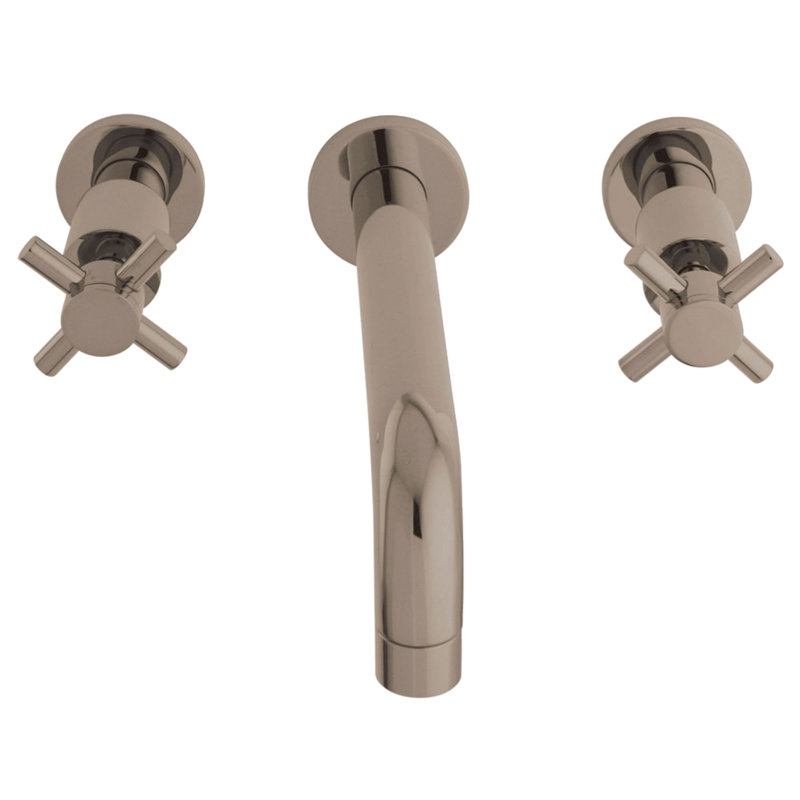South Beach Wall Mount Bathroom Faucet, Satin Nickel