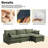 Redenius 4-Piece 112'' Upholstered L-Shape Sectional-1180205585