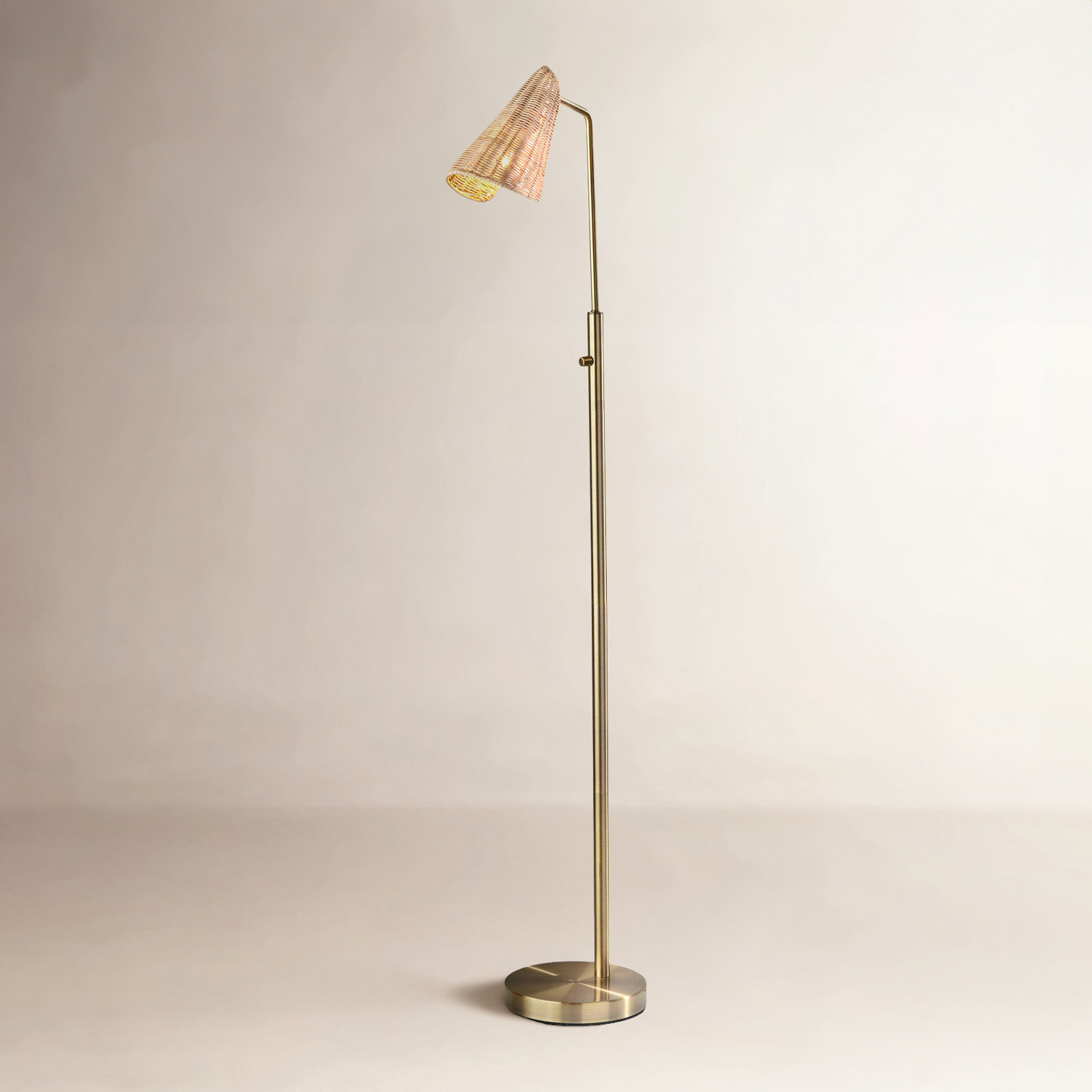 Pilsen 58'' Floor Lamp, Antique Brass