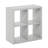 Furinno Cubicle Open Back Decorative Cube Storage Organizer, 4-Cube, Light Grey-1242548528-1236626856