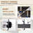 CASAINC Single-Handle Pull-Down Kitchen Faucet Single Hole Faucet 1.8 GPM-93762429