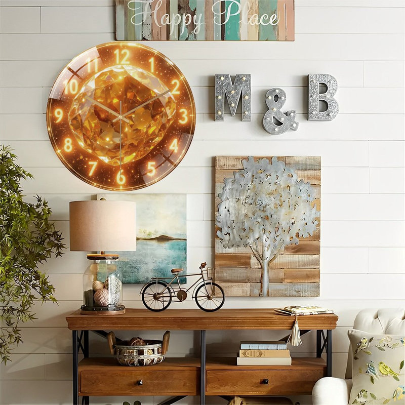 Horloge murale 12 po Glowing