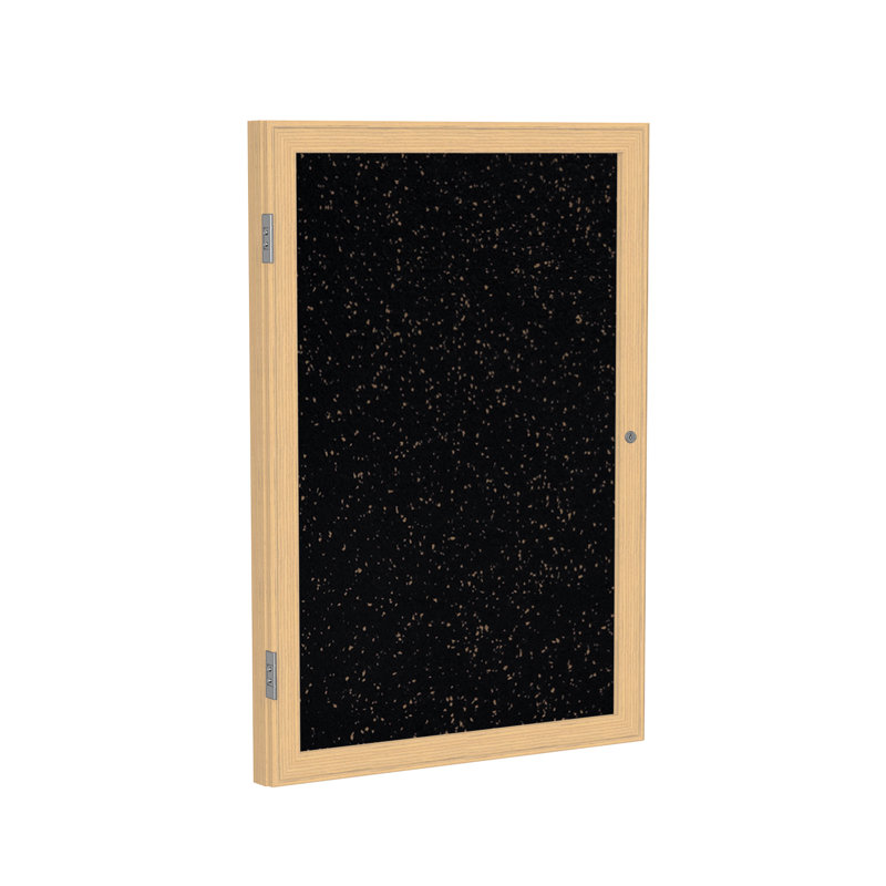 Tableau d’affichage clos cabinet, Brun clair moucheté, H 2 pi x l 1 pi 6 po, Chêne