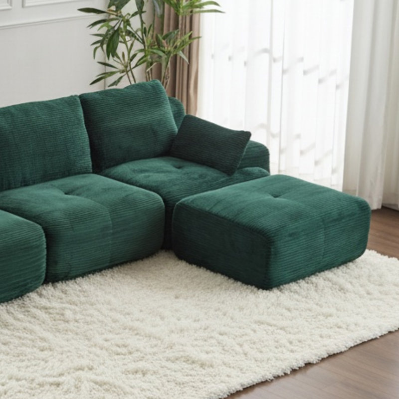 Canapé modulaire modulaire pour causeuse 2 places, Vert