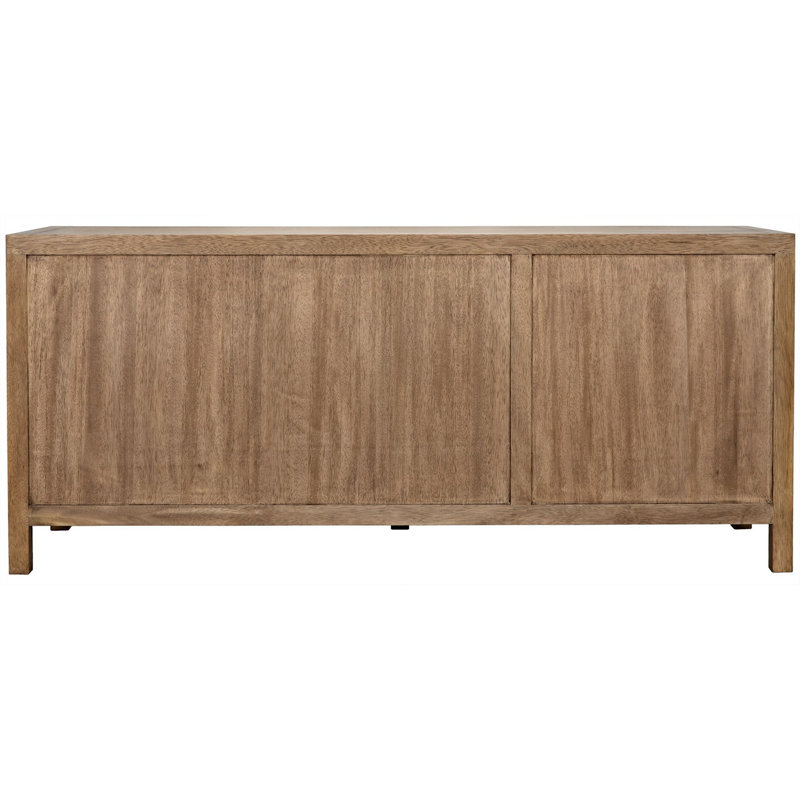 Quadrant 76'' W Solid Wood Sideboard, Washed Walnut