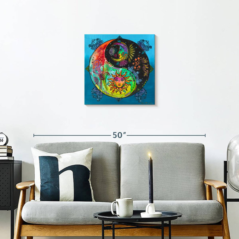 Adella Yin Yang - Sun And Moon, 20" H x 20" W