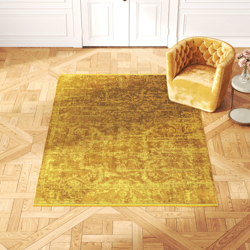Alessandra Washable Persian Gold Rug, Rectangle 200 x 290cm