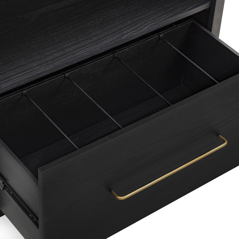 Marlow Wood Bookcase with File Drawer | Stylish Storage