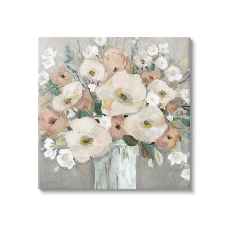 "Mixed Spring Bouquet", art mural par Carol Robinson, H 36 po x l 36 po