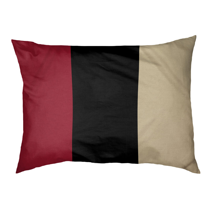 Coussin Arizona, Grand (l 40 po x P 30 po x H 14 po), Rouge Sedona / noir / sable de Sonora