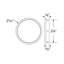 Paquet de 25 poignées en chrome satiné de 2-1 / 8 po de diamètre Outwater - aucune vis nécessaire, fabrication en acier-106930180
