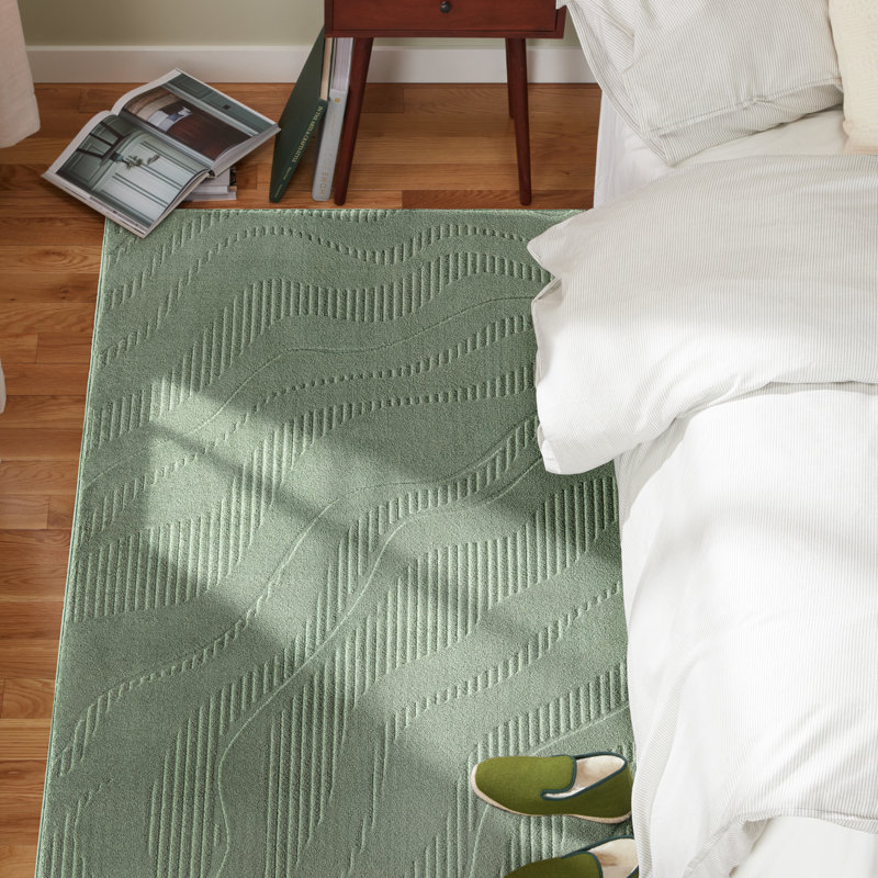 TOWN & COUNTRY EVERYDAY Lane Everwash® Machine Washable Area Rug 4'11x6'10 Sage Green, Rectangle 4'11" x 6'10"
