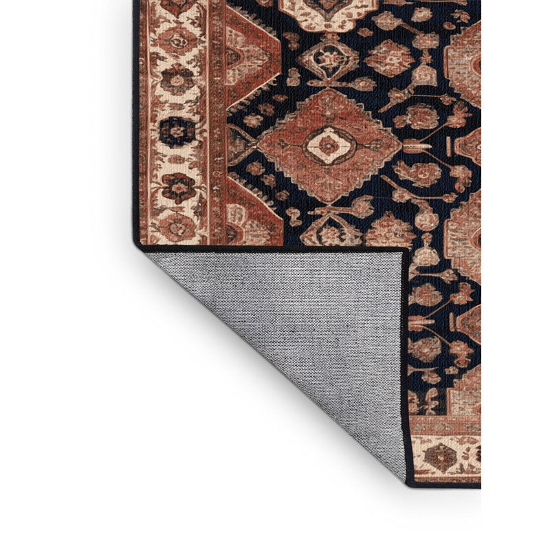 Tapis brun lavable à la machine, Carré 5 pi x 5 pi