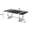 Ensemble de table de style contemporain 3 pièces 1 table basse 2 tables de bout en acier inoxydable à finition tréteaux-756092428