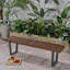 Banc de salle à manger moderne en bois d'acacia avec pieds en fer - résistant aux intempéries, confortable, polyvalent