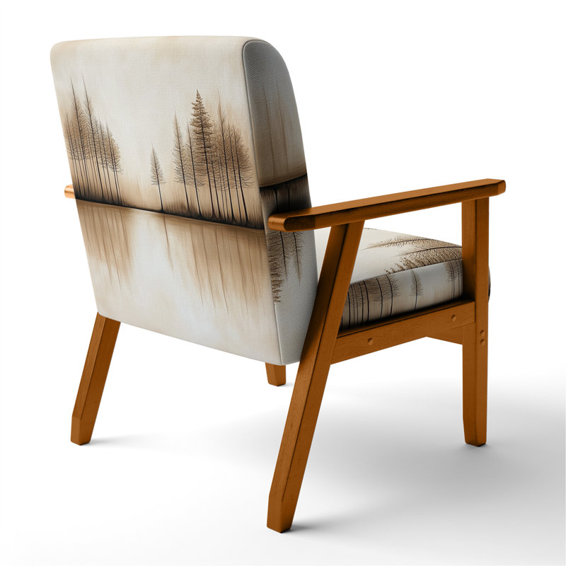 Chaise rembourrée Forest, Brown Square Arms