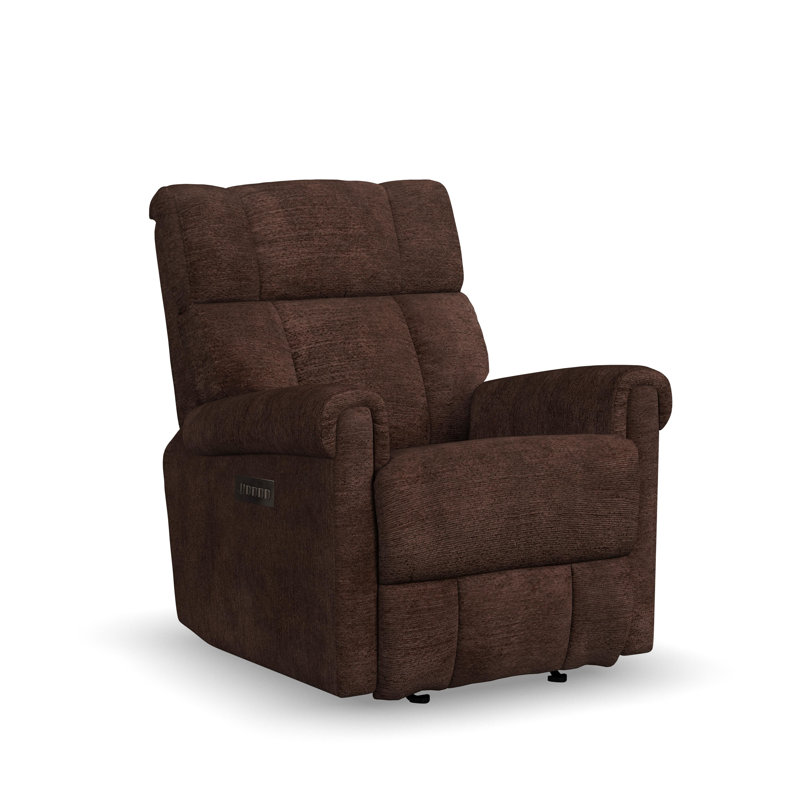 Clint Gliding Recliner With Power Headrest And Lumbar, Brown