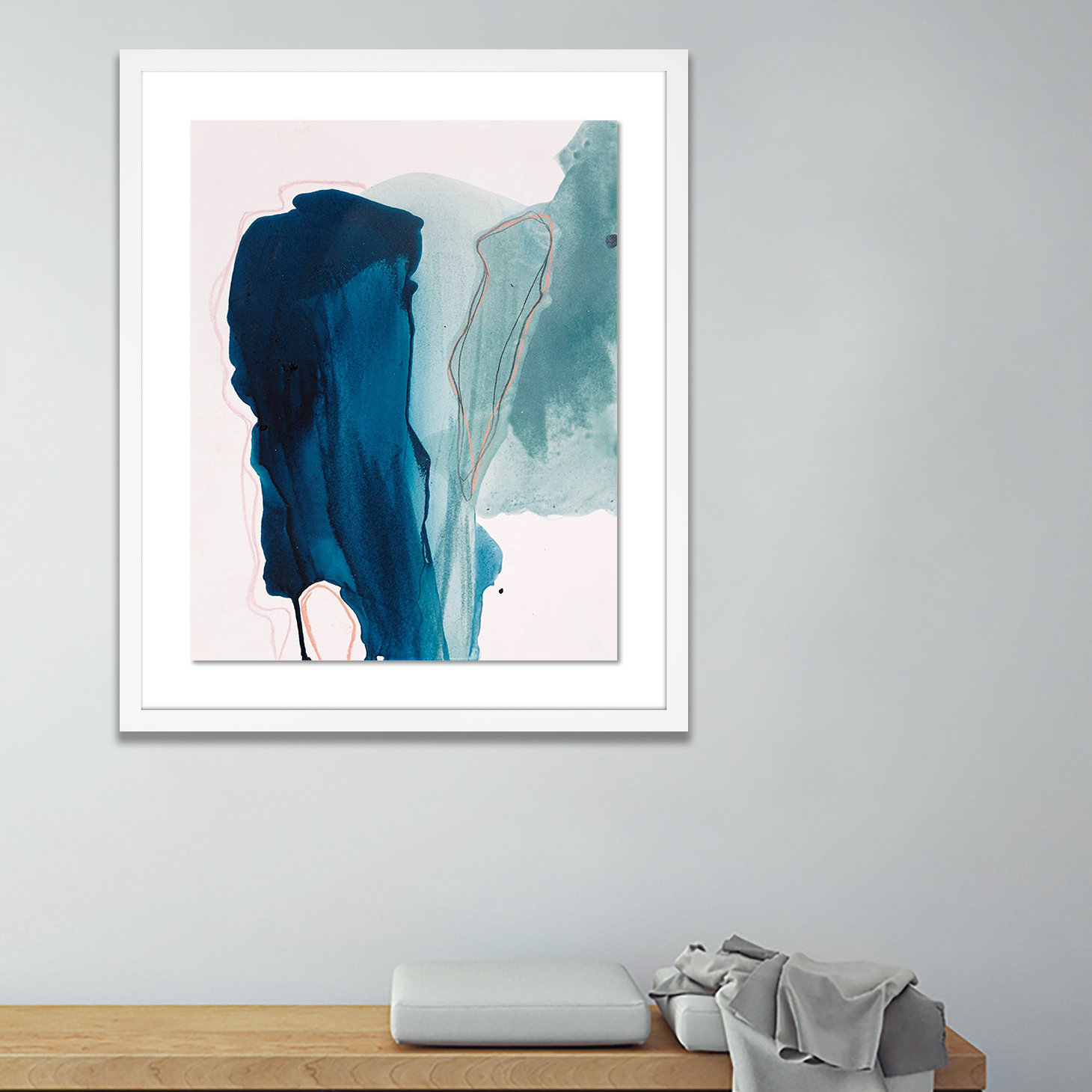 Kim Whiteside "Depth" Print, White, 60" H x 48" W x 2.5" D