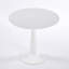 Ensemble de salle à manger 1 + 4,5pièces, table de salle à manger à pieds en métal de style Mid-Century pour 4 à 6 personnes avec plateau en panneau de fibres à densité moyenne, table de salle à manger à piédestal, table basse de loisirs, blanc