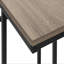 Table d'appoint en forme de C pour le salon ou la chambre à coucher, stratifié brun avec métal noir, table de bout en cascade contemporaine | Idée de cadeau