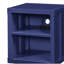Table de chevet bleue avec tablette ouverte-2063823556