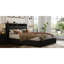 Structure de lit double avec tête de lit, prises de courant et rangement, fabrication en métal, bruit, noir, sans sommier, élégance pour la chambre à coucher, bruit en métal, besoin de ressort, décoration-673998081-673998082
