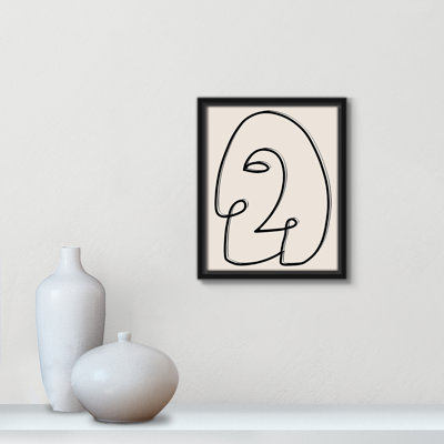 Face It II - reproduction sur toile avec cadre flottant