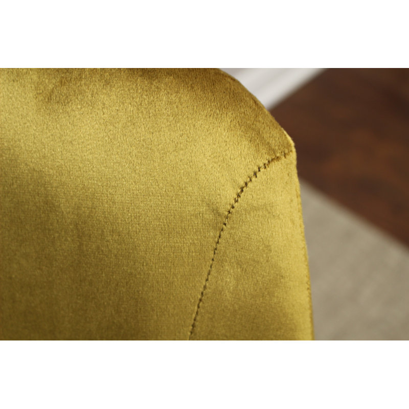 Alizae 18'' H Upholstered Side Chair, Gold, Gold
