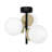 LED Semi-Flush Mount - Black/Light Antique Brass-842666939