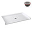 Receveur de douche en alcôve Streamline GB-645-584, 158,4 cm x 112,6 cm, conforme aux normes ADA, en acrylique blanc brillant, avec bonde centrale (bonde incluse).