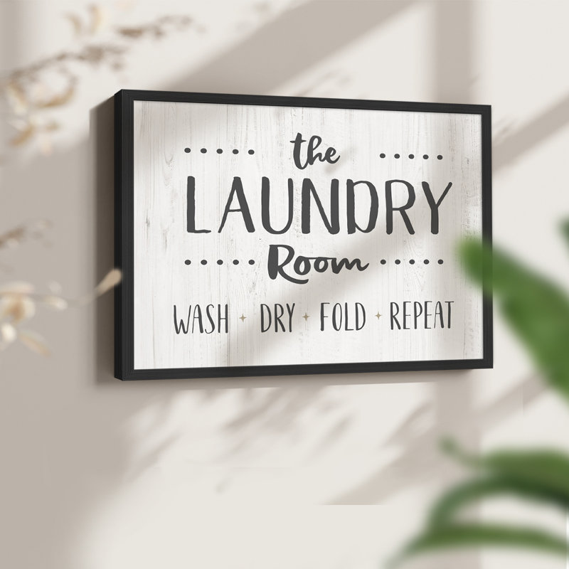 The Laundry Room - Reproduction encadrée - Restickable, H 11 po x l 14 po, Noir
