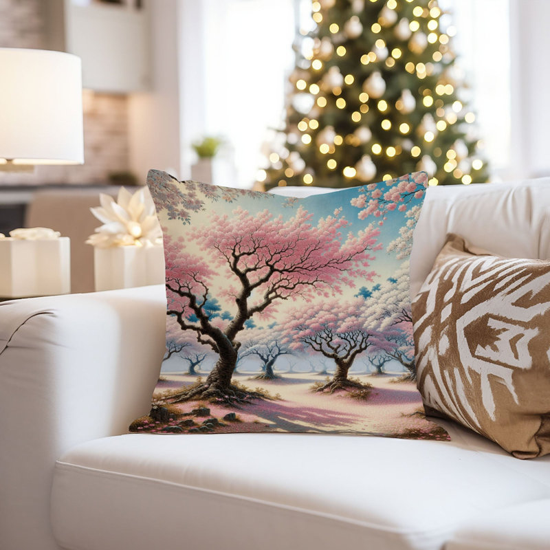 Botanical Pink Trees Modern