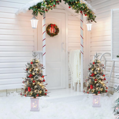 1097.3cm H Lighted Artificial Christmas Tree